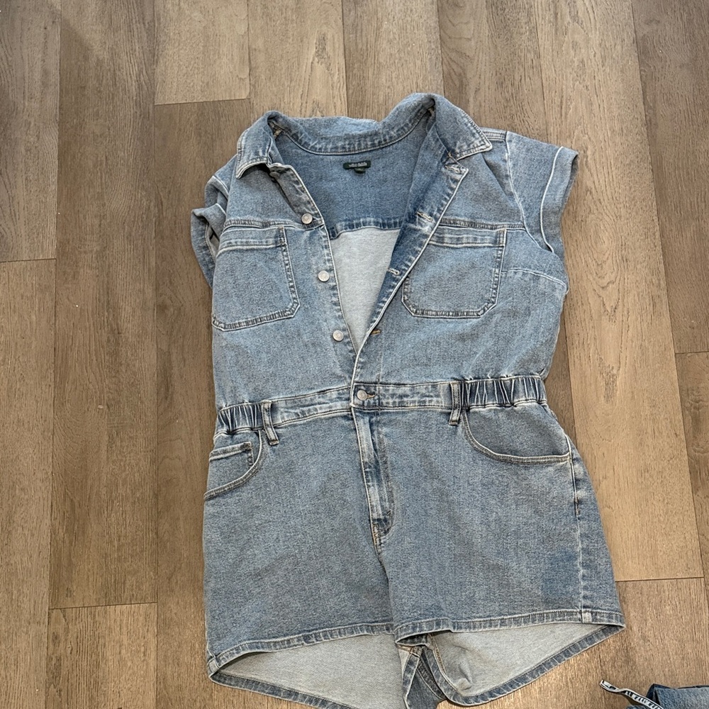 Target Light Blue Denim Romper